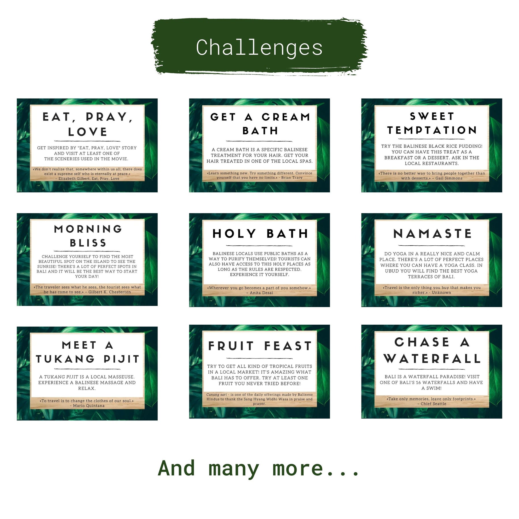 Travel Challenges - Bali Edition