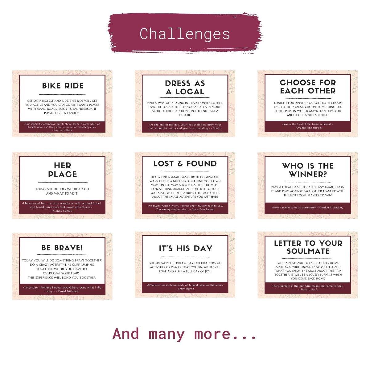 Travel Challenges couples